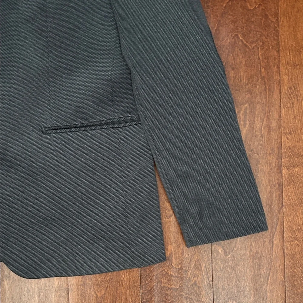 Soul of London Men’s Blazer in Gray and Black, Elbow Patches, Size 40R